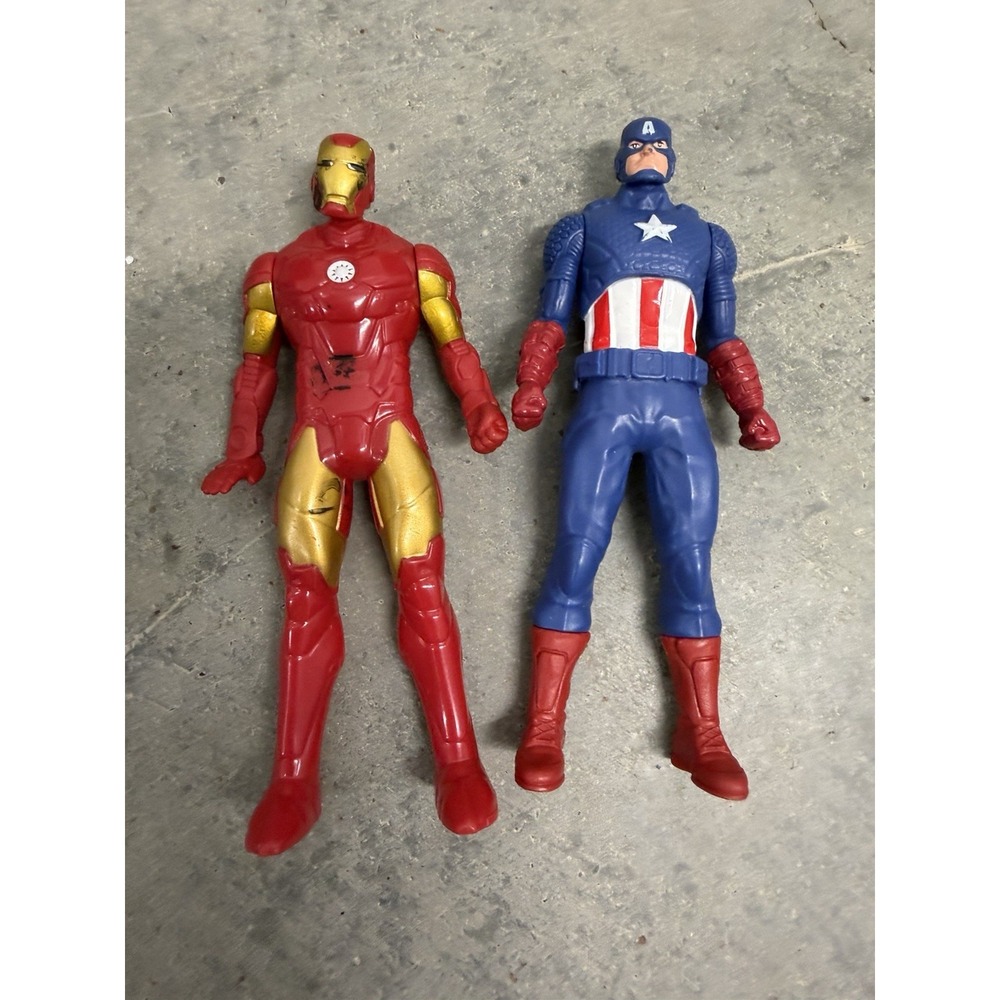 Marvel Avengers Iron Man Captain America 8" Hasbro 2015 Action Figures